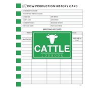 Cattle Log Book: Farm Record Keeping Journal | 110 Pages for Livestock Health, Breeding & Feeding Records | 8.5 x 11 Inches