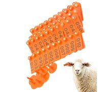 Cattle Tags - 100 Pieces Numbered 001-100 Livestock Supplies, PVC Steel Livestock Ear Tags, Ear Tag For Grazing Sheep Goats Dogs Deer Rabbits Hogs Lawn Outside Backyard Courtyard Home