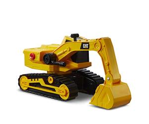 CatToysOfficial | Versión clásica Power Haulers Excavadora Juguetes | Luces y Sonidos Reales, impulsado por Movimiento, Funciones de Trabajo | Vehículos interactivos de construcción para niños a