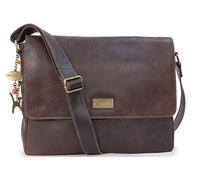 Catwalk Collection Handbags - Bolso Bandolera de Piel - Bolso Mensajero para Portátil 15 Pulgadas - Bolso Trabajo A4 Mujer - Sabine Grande - Marrón