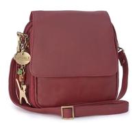 Catwalk Collection Handbags - Bolso Bandolera de Piel - Bolso Mensajero Pequeño de Mujer - Bolso de Diario con Multibolsillos - Teagan - Rojo