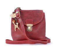 Catwalk Collection Handbags - Bolso Bandolera de Piel de Mujer - Bolso Cruzado con Correa Ajustable - Pequeño/Mediano - Frankie - Rojo