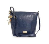 Catwalk Collection Handbags - Bolso Bandolera de Piel - Tote Bag Mediano de Mujer - Bolso de Mano Diario - Daniella - Azul