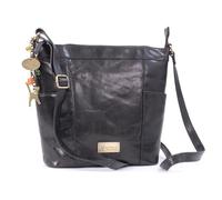 Catwalk Collection Handbags - Bolso Bandolera de Piel - Tote Bag Mediano de Mujer - Bolso de Mano Diario - Daniella - Negro