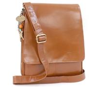 Catwalk Collection Handbags - Bolso Bandolera Grande de Piel - Bolso Mensajero de Mujer - Bolso de Oficina Formato A4 para Trabajo - City - Tostado