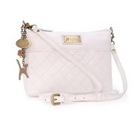 Catwalk Collection Handbags - Bolso Bandolera Pequeño de Mujer - Bolso de Mano de Piel Acolchado - Correa Ajustable - Bolsito de Verano - Josie Blanco