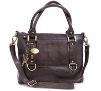 Catwalk Collection Handbags - Bolso de Hombre Grande de Piel - Bolso Tote Mujer - Bolso de Trabajo A4 - Correa Bandolera Desmontable - Gallery Marrón