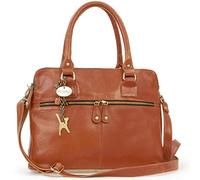 Catwalk Collection Handbags - Bolso de Hombro Piel - Correa Bandolera Desmontable - Tote Grande Mujer - Bolso Diario Multibolsillos - Victoria Tostado
