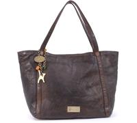 Catwalk Collection Handbags - Bolso Tote Grande de Piel Lavada - Bolso de Hombro de Mujer - Bolso de Mano A4 de Trabajo - Shopper - Hazel - Marrón