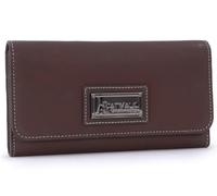Catwalk Collection Handbags - Cartera Grande de Mujer de Piel - Billetera para 14 Tarjetas con Monedero - RFID - Caja Regalo - Gemma - Marrón
