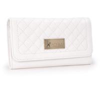 Catwalk Collection Handbags - Cartera Grande de Mujer de Piel - Billetera para 14 Tarjetas con Monedero - RFID - Caja Regalo - Gemma Blanco X