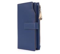 Catwalk Collection Handbags - Cartera Grande de Mujer - Monedero de Piel - Billetera para Móvil y 20 Tarjetas - RFID - Caja Regalo - Stella - Azul