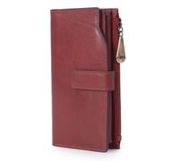Catwalk Collection Handbags - Cartera Grande de Mujer - Monedero de Piel - Billetera para Móvil y 20 Tarjetas - RFID - Caja Regalo - Stella - Rojo