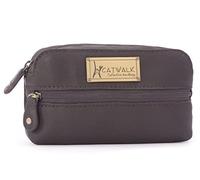 Catwalk Collection Handbags - Funda de Piel para Accesorios, Maquillaje o Cámara Compacta - Estuche Pequeño de Viaje para Mujer - Savannah - Marrón