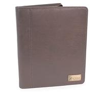 Catwalk Collection Handbags - Portacuaderno Piel - Portadocumentos - Carpeta para Tablet y A5 Documentos - Portafolio de Viaje Mujer - Angela - Gris