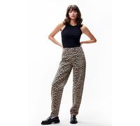Catwalk Junkie Barrel Fit Leopard Jeans Grey Morn Talla: W30L32 | Pantalones Outlet | Mujer | Gris