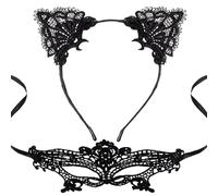 Catwoman Kostüm Damen,Halloween Accessoires Damen,Katze Katzenohren Haarreif,für schwarze Cat Katzenkostüm,Frauen Catwomen Ears,Karneval Masken Costume,Halloween-Accessoire Katzenkostüm-Set