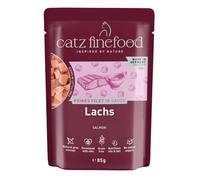 catz finefood Alimento para Gatos de salmón, sin Cereales, sin azúcares, con Aceite de Girasol para una digestión equilibrada, Fabricado en Alemania (16 Bolsas de 85 g)