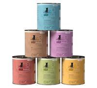 catz finefood Classic Collection Comida húmeda para Gatos - Comida húmeda Gourmet para tu Gato sin azúcar ni Cereales, sin Gluten, con Alto Porcentaje de Carne, Fabricado en Alemania (6 latas de 800