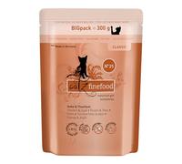 catz finefood Classic N° 25 Comida húmeda para Gatos de Pollo y atún, Comida húmeda Premium para Gatos, sin Cereales y azúcar, con Alto Contenido de Carne (6 Bolsas de 300 g)