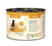 catz finefood Kitten N° 7 - Comida húmeda para Gatos de Ternera y Ternera, 6 x 200 g