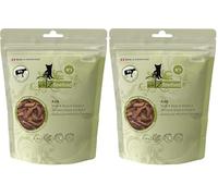 catz finefood Meatz - Chucherías crujientes de Carne para Gatos, Aperitivo sin Cereales ni azúcar, Varios sabores (Pollo, Ternera, Pato, Ciervo, Conejo, Canguro). (Paquete de 2)