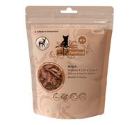 Catz Finefood Meatz - Chucherías Para Gatos, Tiras De Carne Crujientes Aperitivo Sin Cereales Y Sin Azúcar, Varios Tipos (Pollo, Ternera, Pato, Ciervo, Conejo, Canguro)