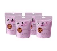 catz finefood Meatz - Golosinas para Gatos con Conejo nº 11, Tiras crujientes de Carne de Conejo, a la Parrilla y secadas, Aperitivos para Gatos sin azúcar, sin Cereales (4 x 45 g)