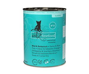 catz finefood N° 21 Salvaje y gallineta nórdica Comida para Gatos húmeda, refinada con Patatas y arándanos, 6 latas de 400 g
