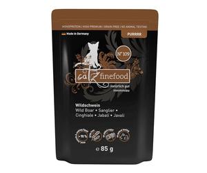 catz finefood Purrrr - Comida húmeda para Gatos con monoproteína para Gatos sensibles a la nutrición, 70% de Carne, 16 Bolsas de 85 g