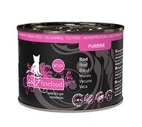 catz finefood Purrrr Comida para Gatos monoproteína húmeda N° 119, para Gatos sensibles a la nutrición, 70% de Carne, 6 latas de 200 g