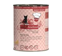 catz finefood Ragout N° 603 - Comida húmeda para Gatos de Ganso y Pavo, Comida húmeda para Gatos en Salsa sin Cereales y azúcar con Alto Porcentaje de Carne, 6 latas de 380 g