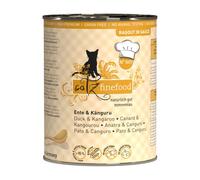 catz finefood Ragout N° 607 - Comida húmeda para Gatos con Canguro y Pato, Comida húmeda para Gatos en Salsa sin Cereales y azúcar con Alto Porcentaje de Carne, 6 latas de 380 g