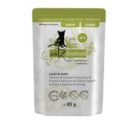 catz finefood Senior N° 05 Comida húmeda para Gatos salmón y Pollo, Comida húmeda Premium para su Gato Senior - sin Cereales, sin azúcar, Alto Porcentaje de Carne, vitaminas y minerales (16 Bolsas de