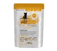 catz finefood Senior N°07 - Comida húmeda para Gatos de Vacuno y Ternera, Comida húmeda Premium para su Gato Senior - sin Cereales, sin azúcar, Alto Porcentaje de Carne, vitaminas y minerales (16