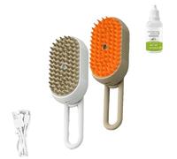 Catzcomfort Brush,cat steam brush,Catzcomfort Cleaning Steam Brush,For Cats And Dogs With Spray Function,Steam Pet Brush,Spray Function (White+orange color)