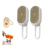 Catzcomfort Brush, Catzcomfort Cleaning Brush, 3-in-1 Self-Cleaning Steam pet grooming brushs, pet spray hair removal comb, for Cats Dogs (white 2)