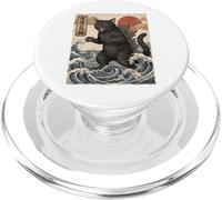 Catzilla Arte de Gato japonés Divertido PopSockets PopGrip para MagSafe