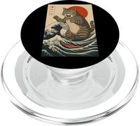 Catzilla Cat Arte Japonés Divertido Gato Japón Anime Manga Tokio PopSockets PopGrip para MagSafe