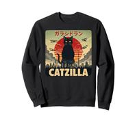Catzilla Cat Japanese Art Funny Cat Gifts For Men Women Kid Sudadera