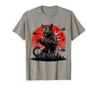 Catzilla Giant Monster Cat Vintage Japanese Cat Lovers Camiseta