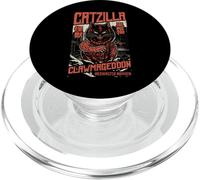 Catzilla Vintage Japonés Cat Lover Monster Movie Poster PopSockets PopGrip para MagSafe