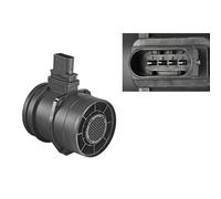 Caudalímetro 12V Heißfilmmassensensor 4-polig VALEO para U.a. BMW 1er