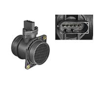 Caudalímetro 12V Heißfilmmassensensor 5-polig VALEO para U.a. BMW 3er