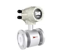 Caudalimetro Agua, Medidor de flujo electromagnético for jugo, leche, cerveza, aguas residuales, medidor de flujo electrónico integrado, 4-20 mA, 0,5% de alta precisión(DN25)