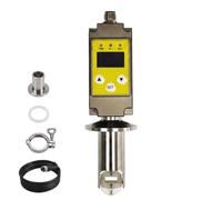Caudalímetro de impulsor de inserción 3 en 1, DN25-DN50, salida de 4-20 mA | 6 tipos de unidades de tráfico, pantalla OLED, cabezal giratorio de 170°, base de acero inoxidable 304(DN32)