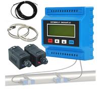 Caudalímetro de líquido para diámetros de tubería de DN15 a 6000 mm, caudalímetro ultrasónico portátil con abrazadera y transductor pequeño de alta temperatura de -30~160 ℃(DN50-700)