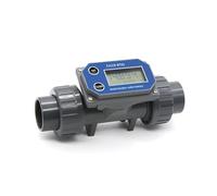 caudalímetro de líquidos, Medidor de flujo de líquido 1 "1-1/2" 2 "2-1/2" 3 "Medidor de flujo de turbina Medidor de flujo electrónico de pantalla digital LCD de PVC for riego de granjas/jardín(3",With