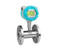 Caudalímetro de turbina for agua líquida, 4-20 mA, RS485, 24 V CC, sensor de flujo electromagnético con pantalla LCD Lecturas precisas(DN50-4-20mA-SS304)