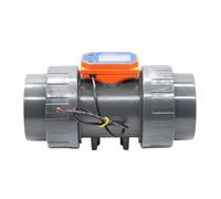 Caudalímetro digital de PVC adecuado para medir agua líquidos similares en varios ajustes, aplicaciones de estanques de peces de granja, medidor de flujo de queroseno